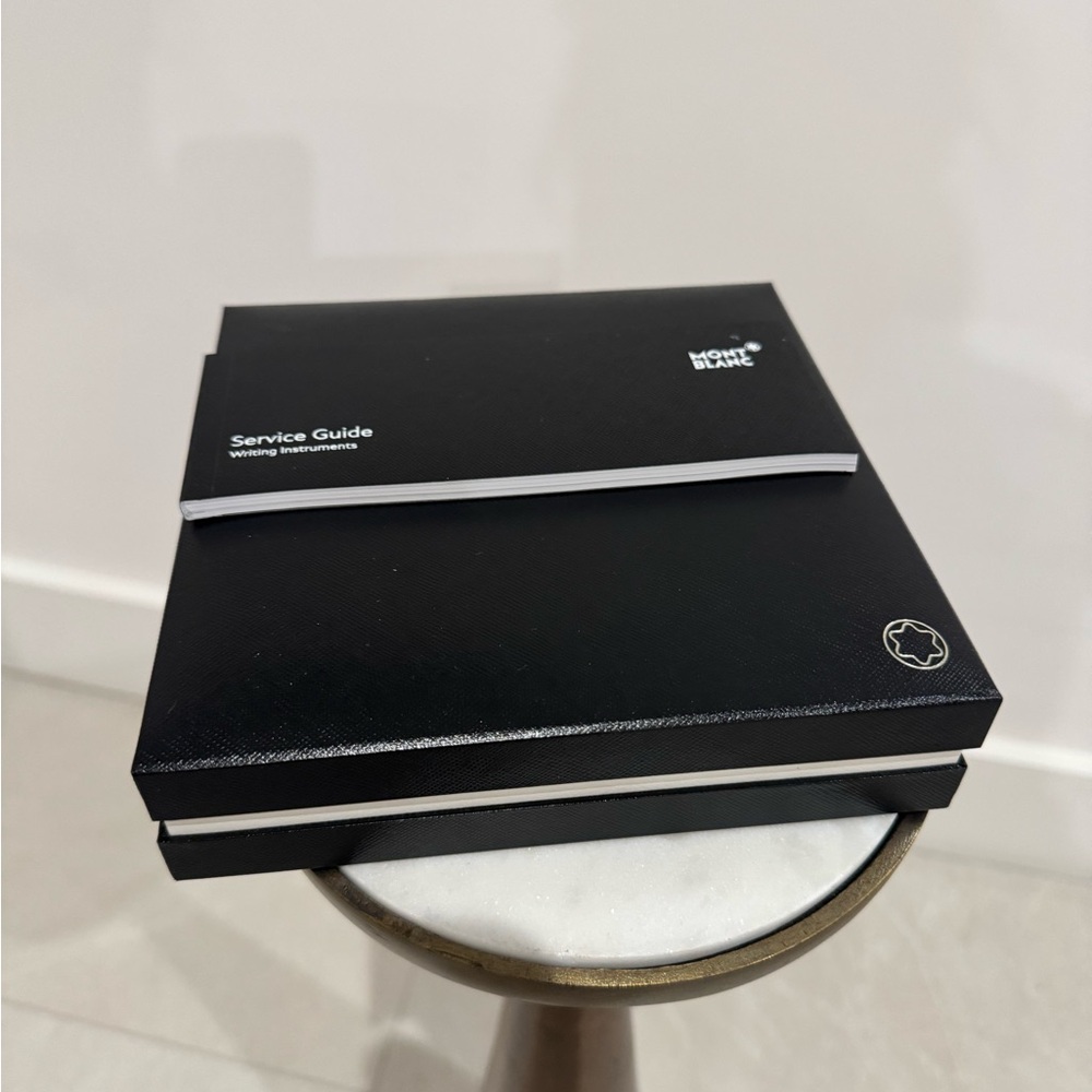 MONTBLANC Black Square Fountain Pen Box & Service Guide Booklet
